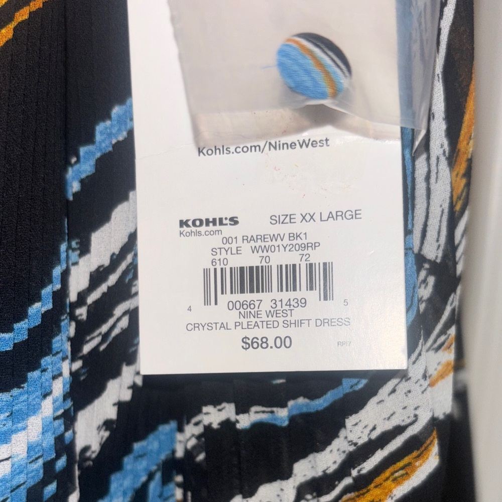 Nine West Multicolor Wave Pattern Mini Dress - Picture 5 of 5